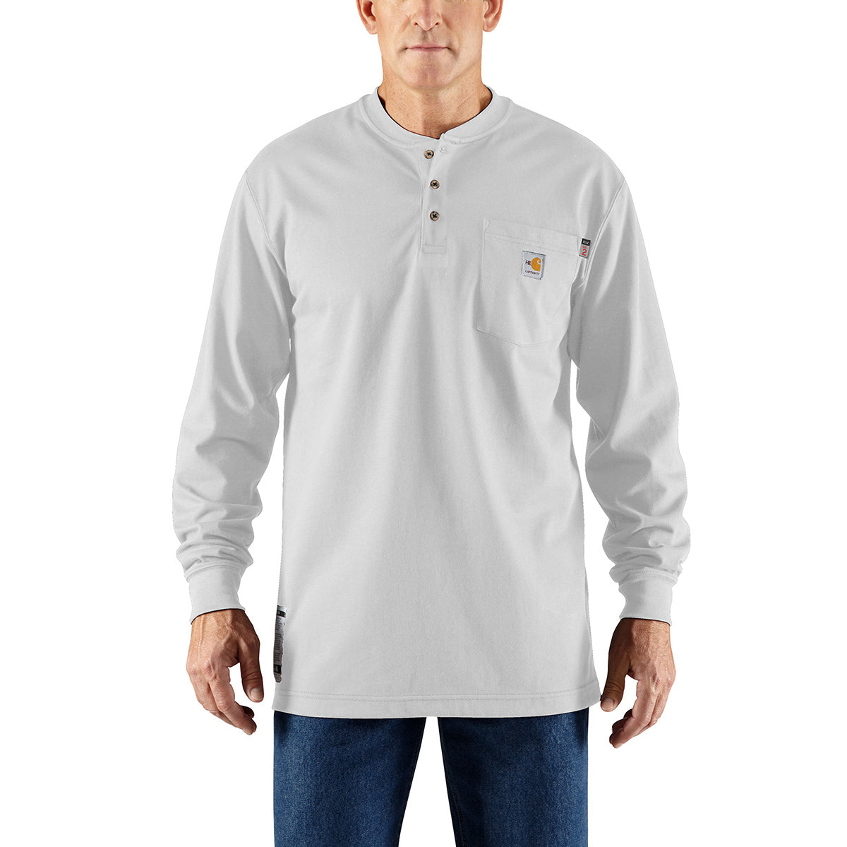100237 - Carhartt Flame-Resistant Force Loose Fit Midweight Long-Sleeve Pocket HenleyT-Shirt