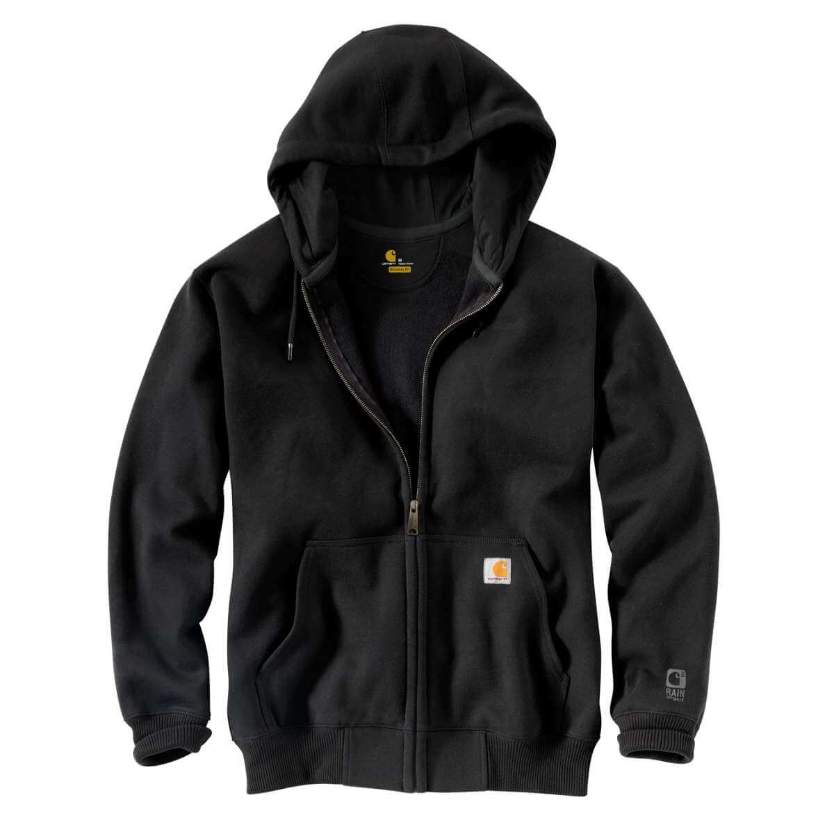 100614 - Rain Defender Loose Fit Heavyweight Front-Zip Sweatshirt 001 Black