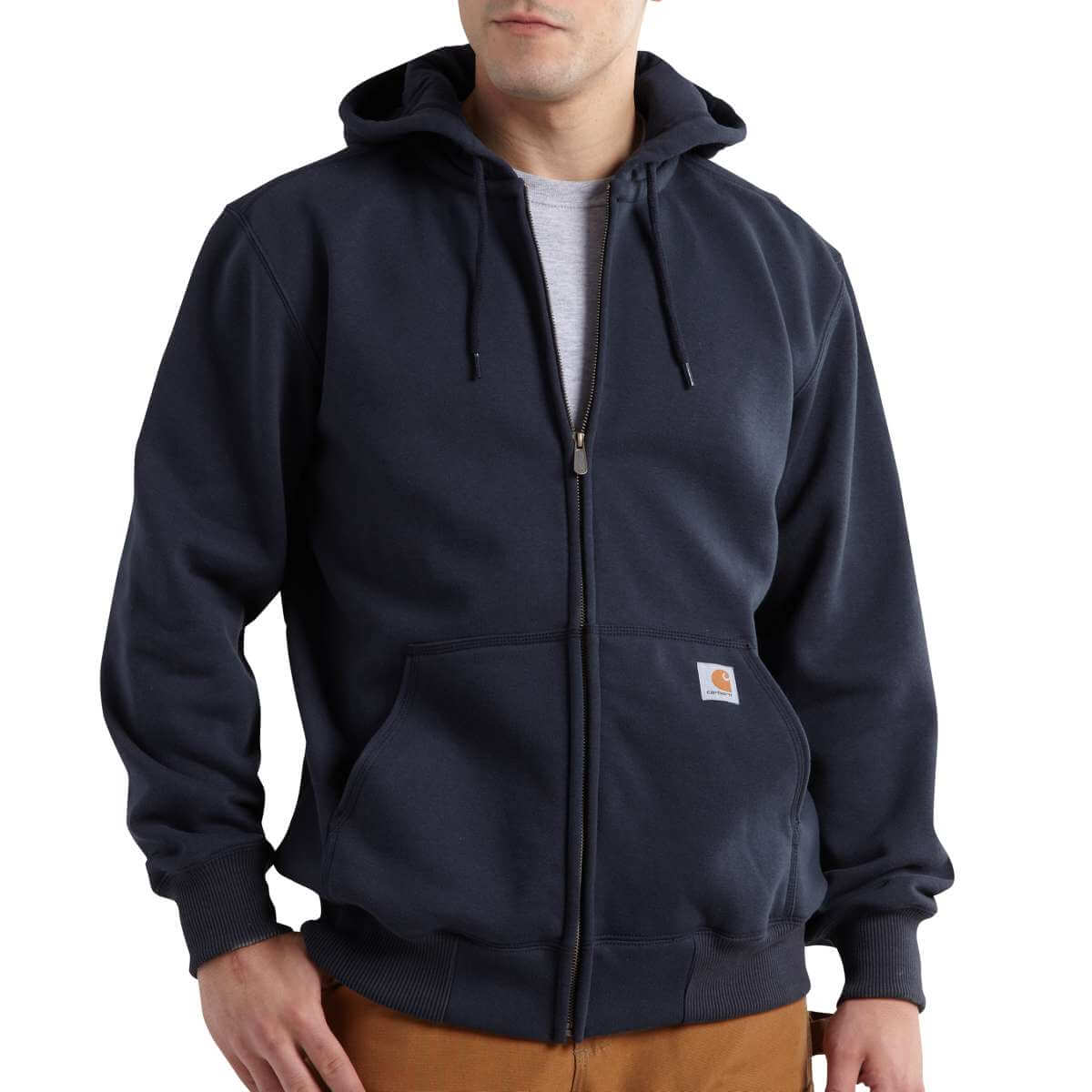 100614 - Rain Defender Loose Fit Heavyweight Front-Zip Sweatshirt 472 Navy