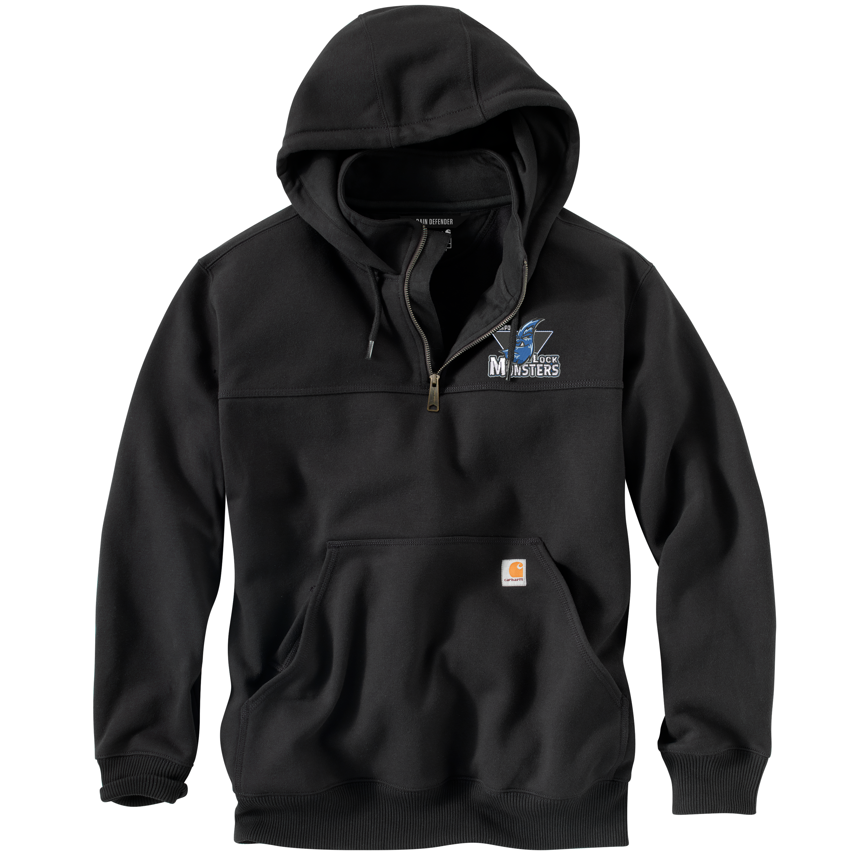 Lockport Lock Monsters - Carhartt® Rain Defender® Paxton Heavyweight Hooded Zip Mock Sweatshirt