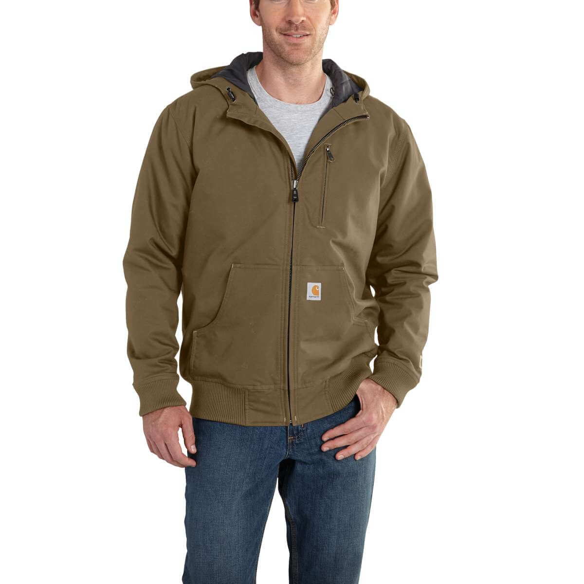 Carhartt Men's Quick Duck Jefferson Active Jacket shops 2XL Tall Gray 101493 001