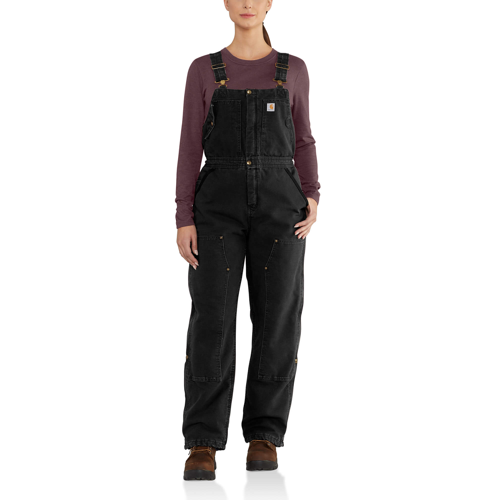 Carhartt 102743 - Women's Weathered Duck Wildwood Bib Overalls - Quilt Lined