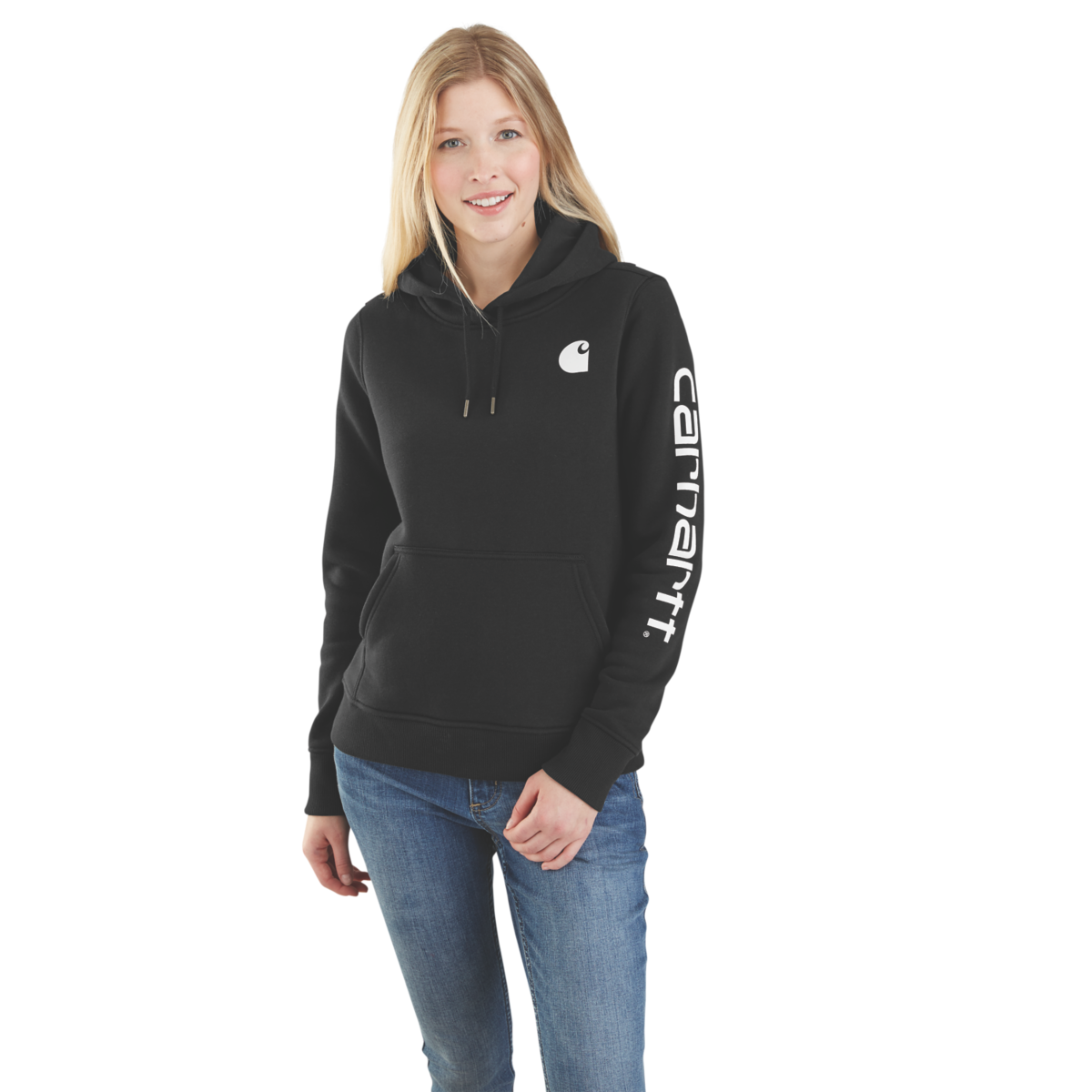 102791 - Carhartt Women's Clarksburg Sleeve Logo Hooded Sweatshirt