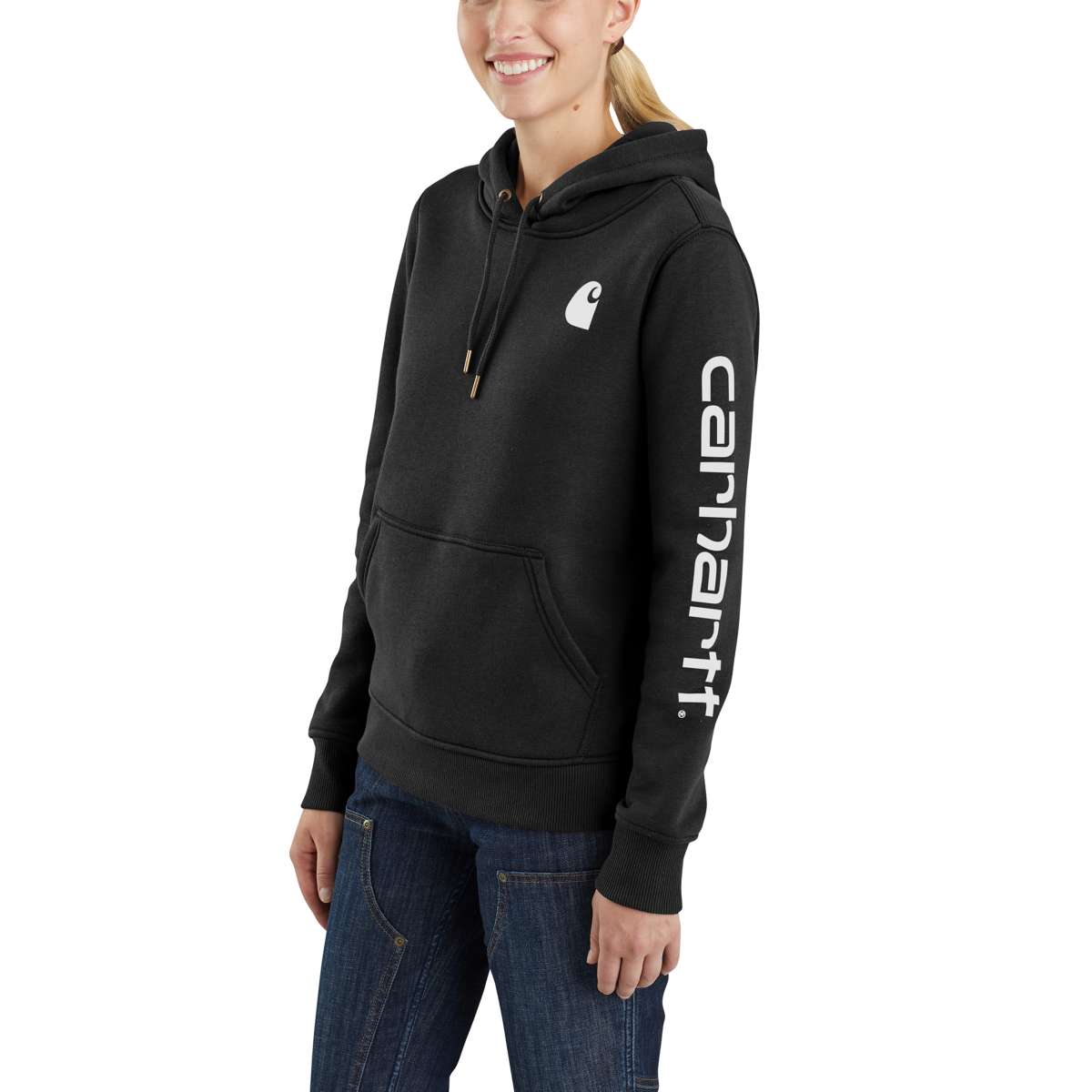 102791 - Carhartt Women's Clarksburg Sleeve Logo Hooded Sweatshirt