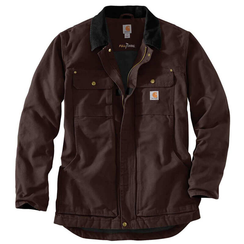 103283 - Carhartt Men's Full Swing Relaxed Fit Washed Duck Traditional Coat
