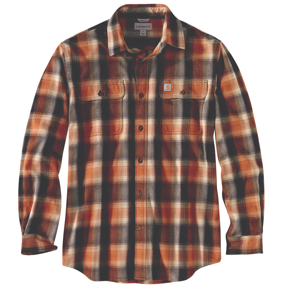 103822 - Carhartt Men's Loose Fit Heavyweight Flannel Long Sleeve Plaid Shirt
