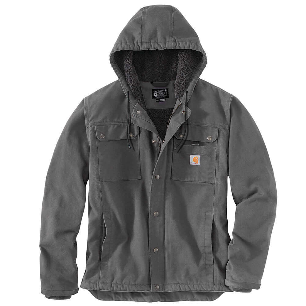 103826 Carhartt Relaced Fit Washed Duck Sherpa-Lined Utility Jacket GVL Gravel