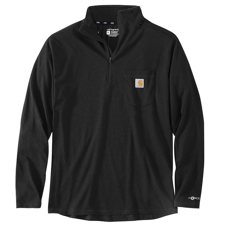 104255 - Carhartt Men's Force Relaxed Fit Midweight Long-Sleeve Quarter-Zip T-Shirt