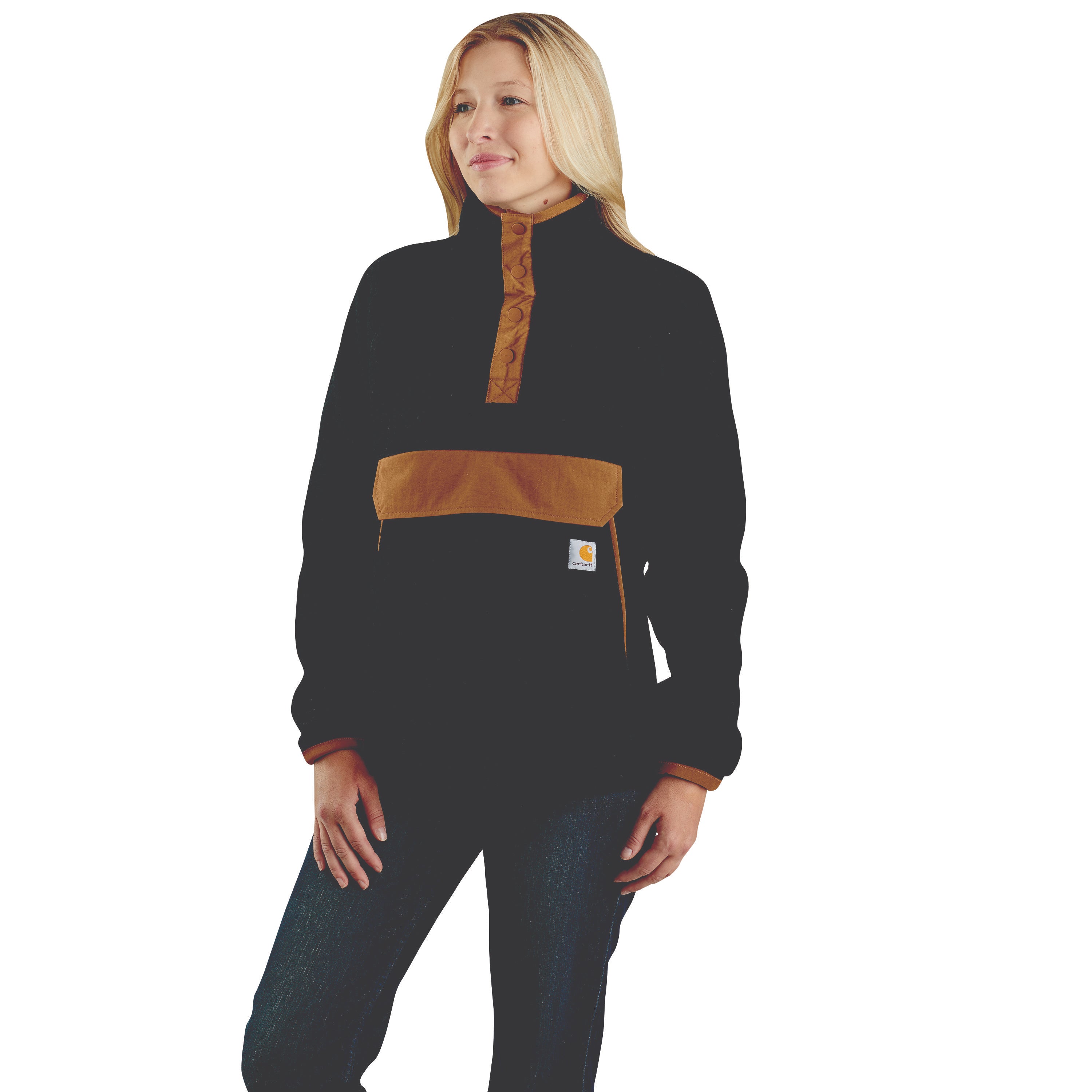 women's carhartt sweater dress Carhartt Women's Relaxed Fit Fleece Pullover - Small