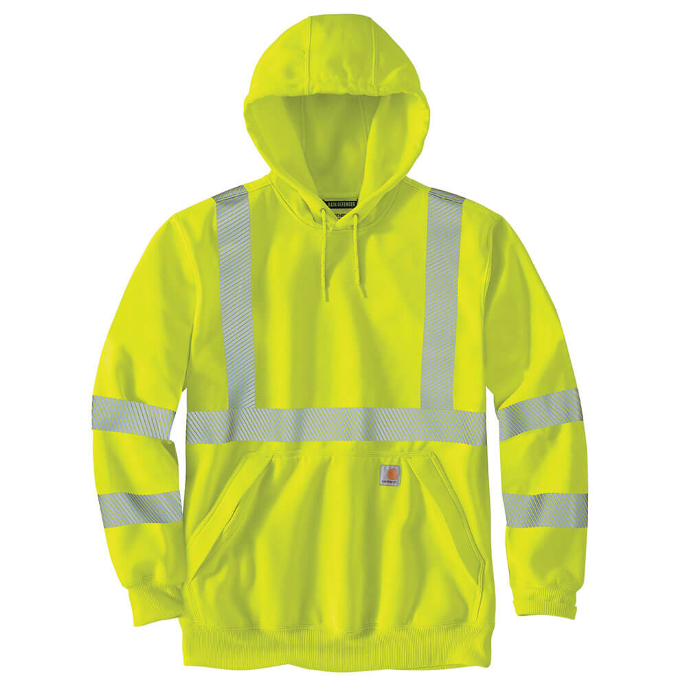 104987 - Carhartt Men's High-Vis Loose Fit Midweight Hooded Class-3 Sweatshirt
