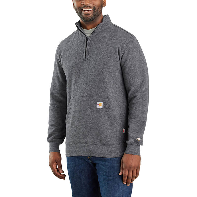 105028 - Carhartt Men's Flame Resistant Force Loose Fit Midweight Mock Neck Sweatshirt