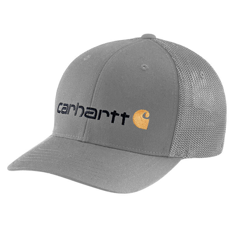 105353 - Rugged Flex® Fitted Canvas Mesh-Back Logo Graphic Cap