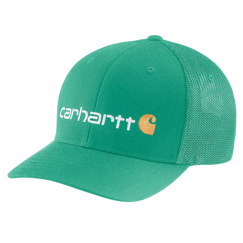 105353 - Rugged Flex® Fitted Canvas Mesh-Back Logo Graphic Cap
