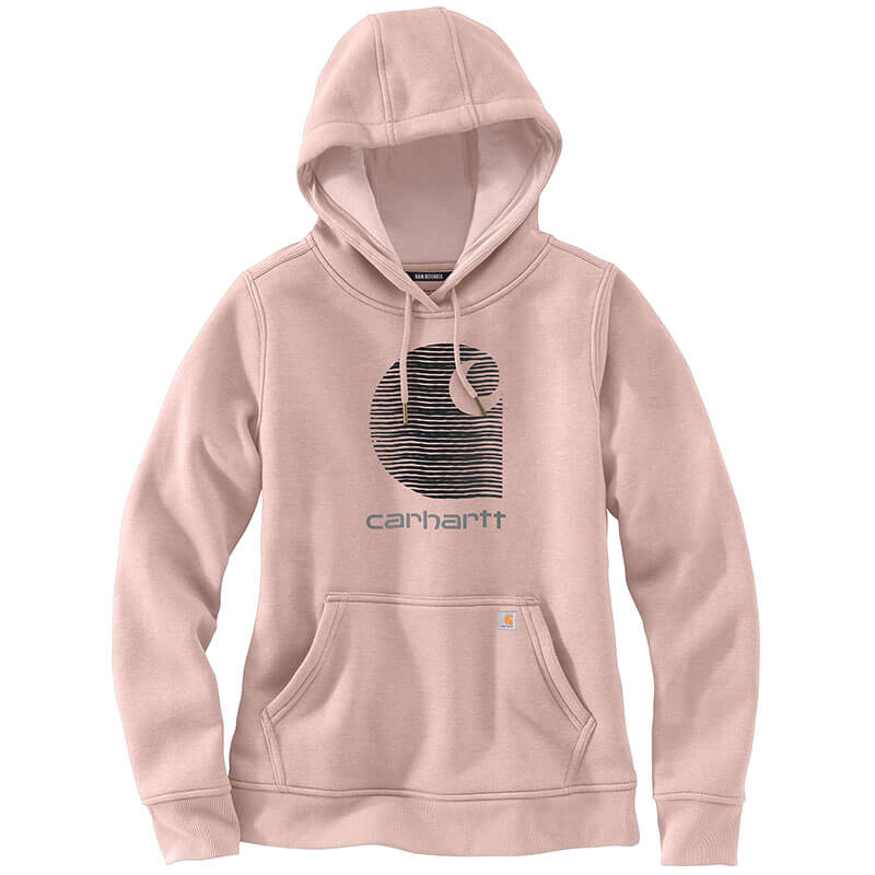 105636 - Carhartt Women's Relaxed Fit Midweight Crewneck Block Logo Sleeve Graphic Sweatshirt