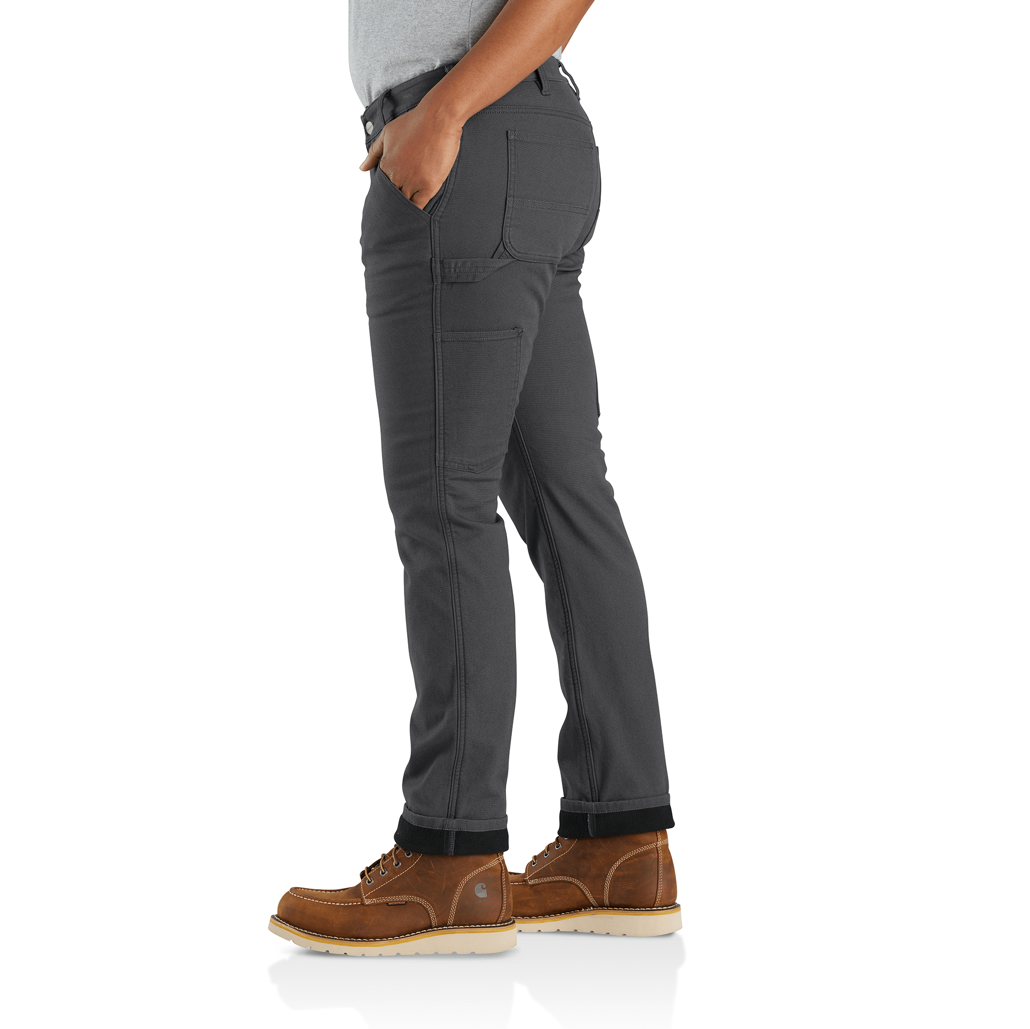 105998- Carhartt Women's Fleece Lined Work Pant-Relaxed Fit-Rugged Flex Canavs