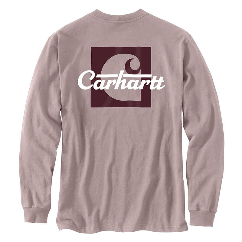 106040 - Carhartt Men's Loose Fit Heavyweight Long-Sleeve Pocket Script Graphic T-Shirt