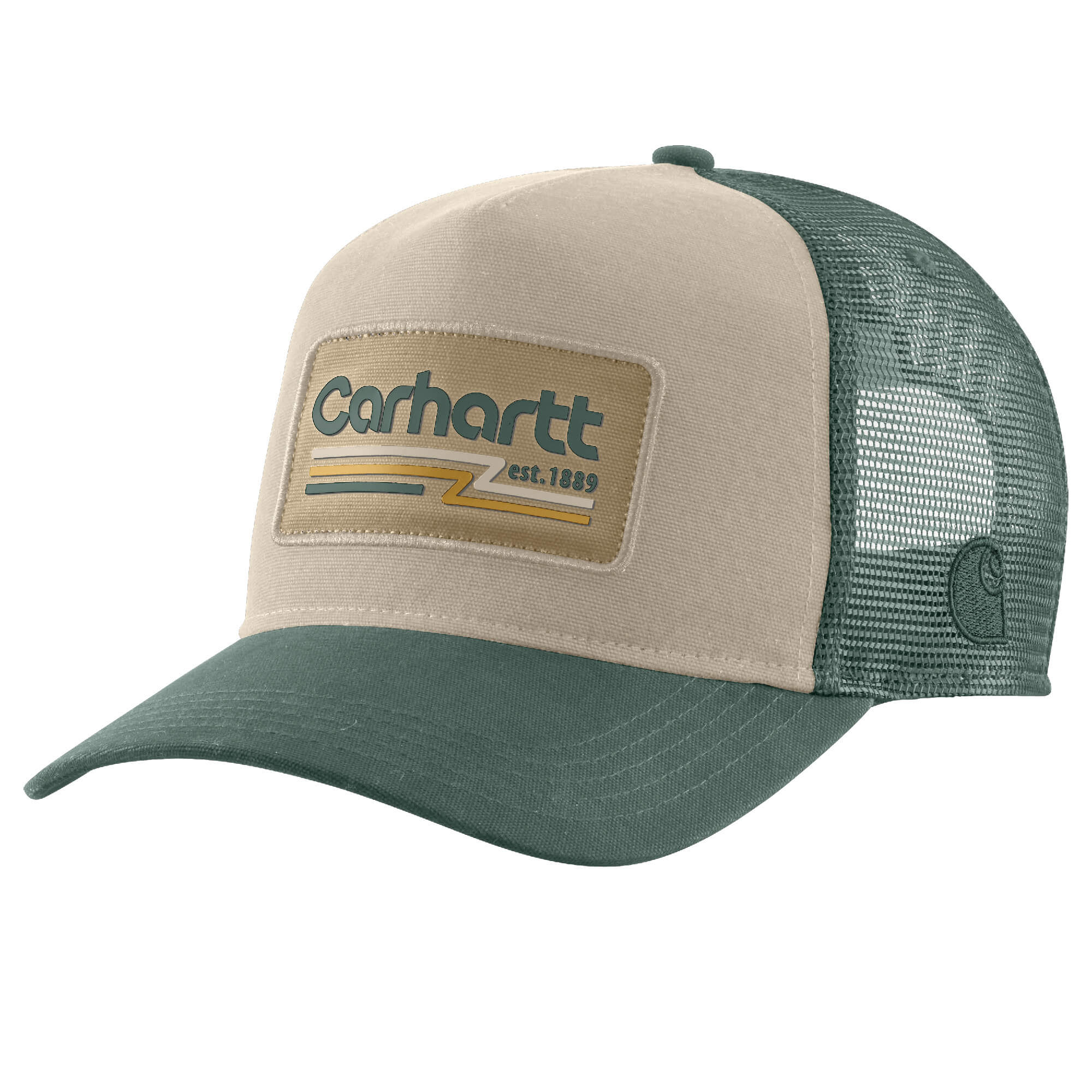 Carhartt Men s Canvas Mesh Back 1889 Patch Cap