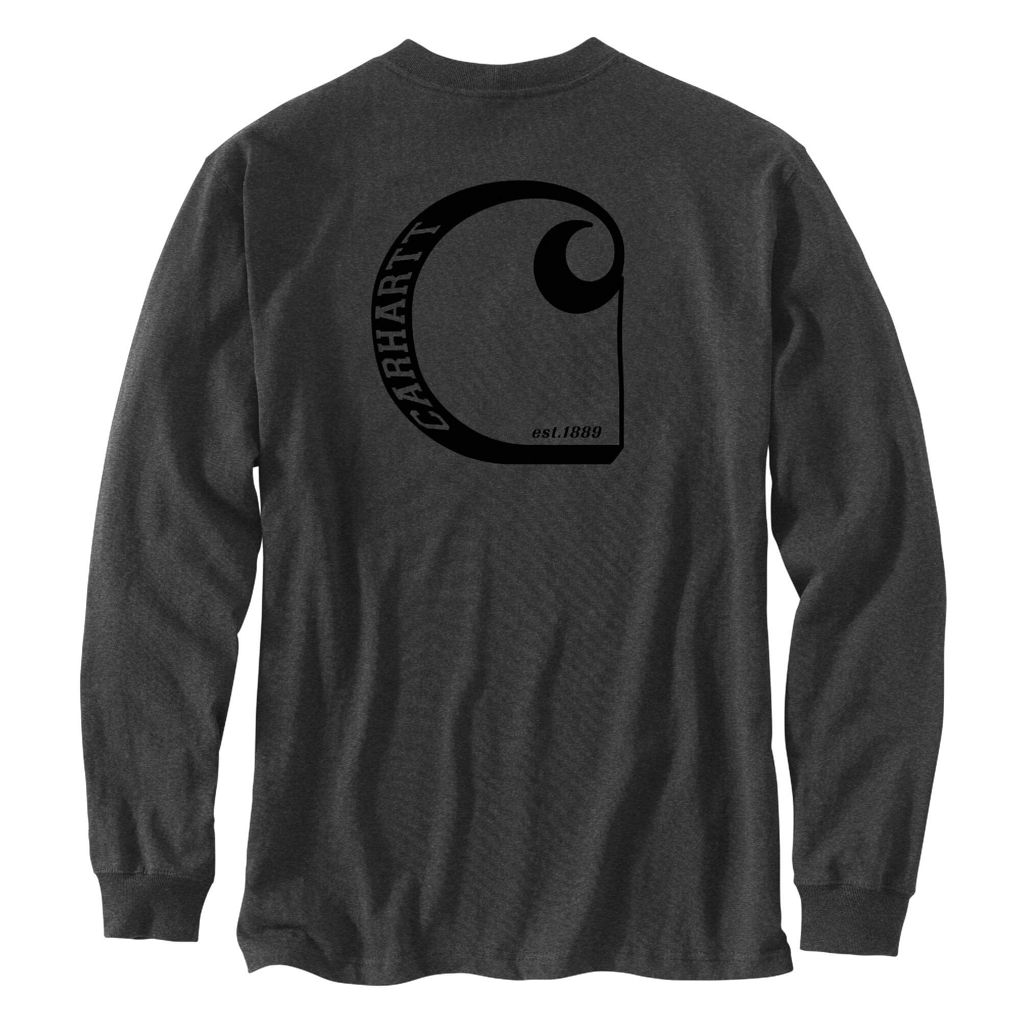 106363 - Carhartt Men's Relaxed Fit Heavyweight Long-Sleeve Pocket C Grpahic T-Shirt