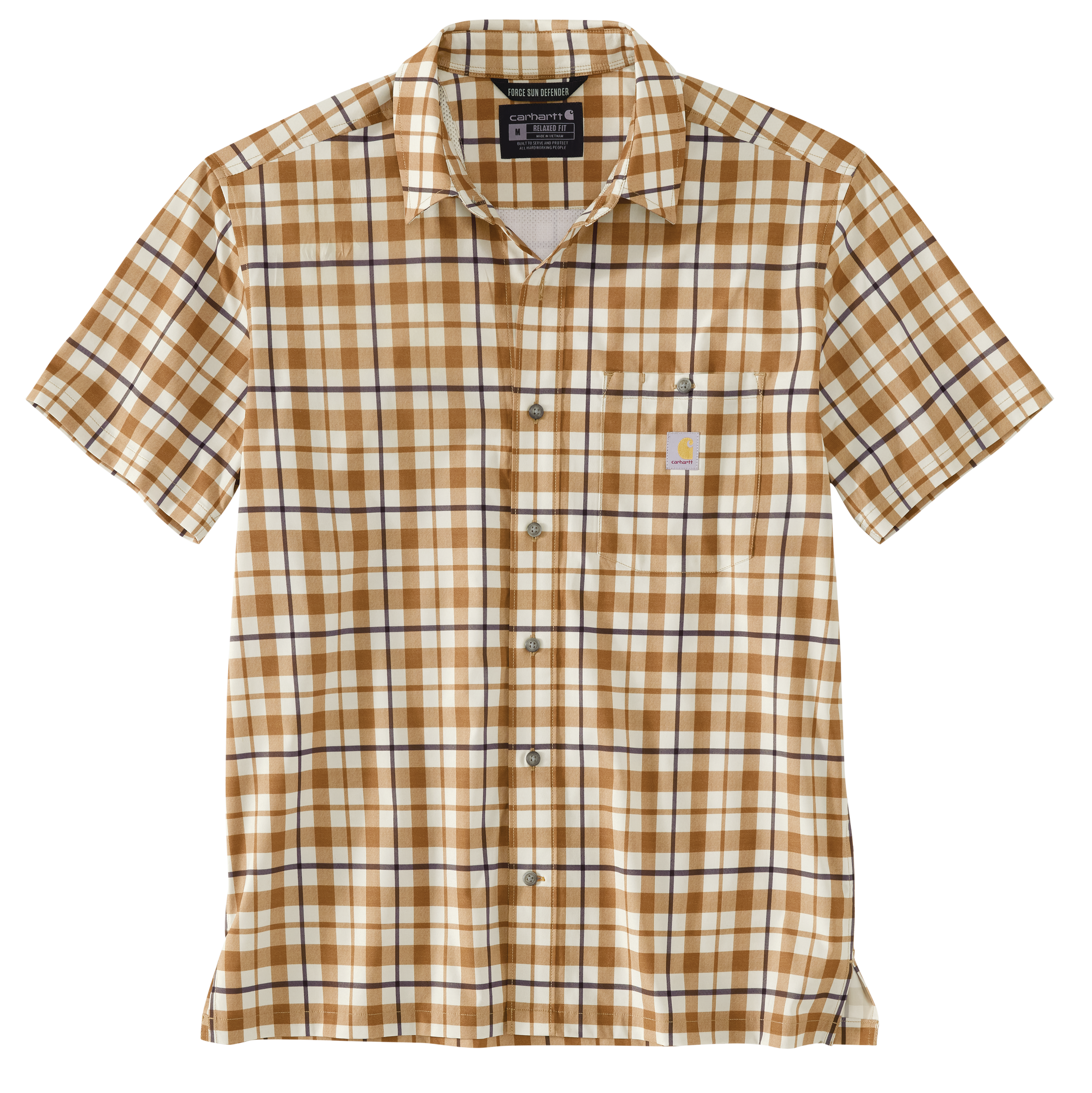 106747 - Carhartt Force Sun Defender™ Relaxed Fit Lightweight Short-Sleeve Plaid Shirt