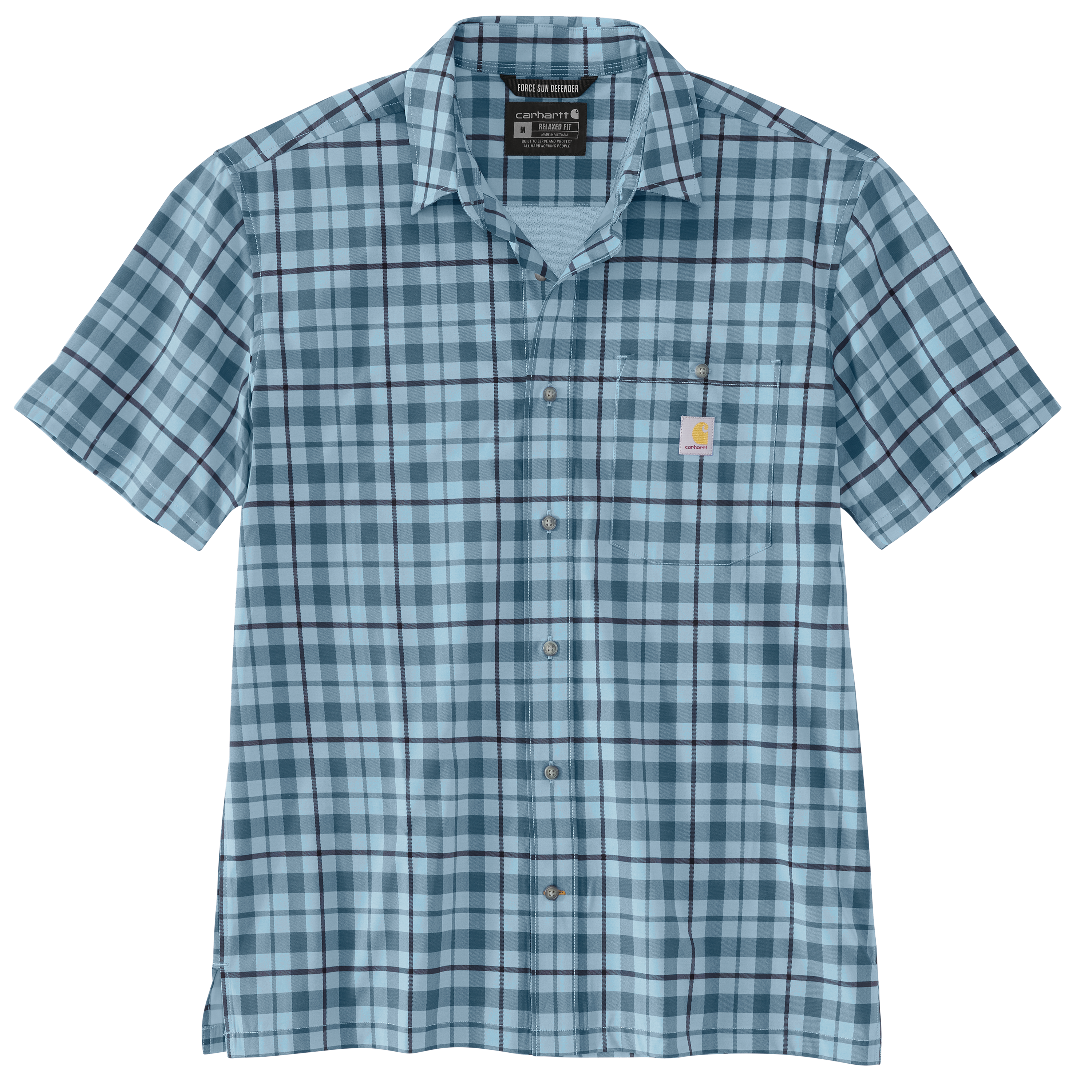 106747 - Carhartt Force Sun Defender™ Relaxed Fit Lightweight Short-Sleeve Plaid Shirt