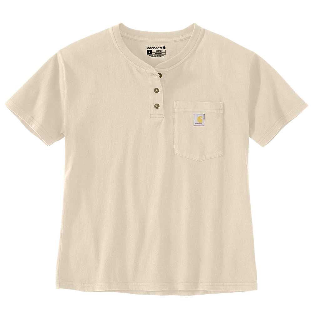 106813 - Carhartt Women's Loose Fit Heavyweight Short-Sleeve Henley T-Shirt