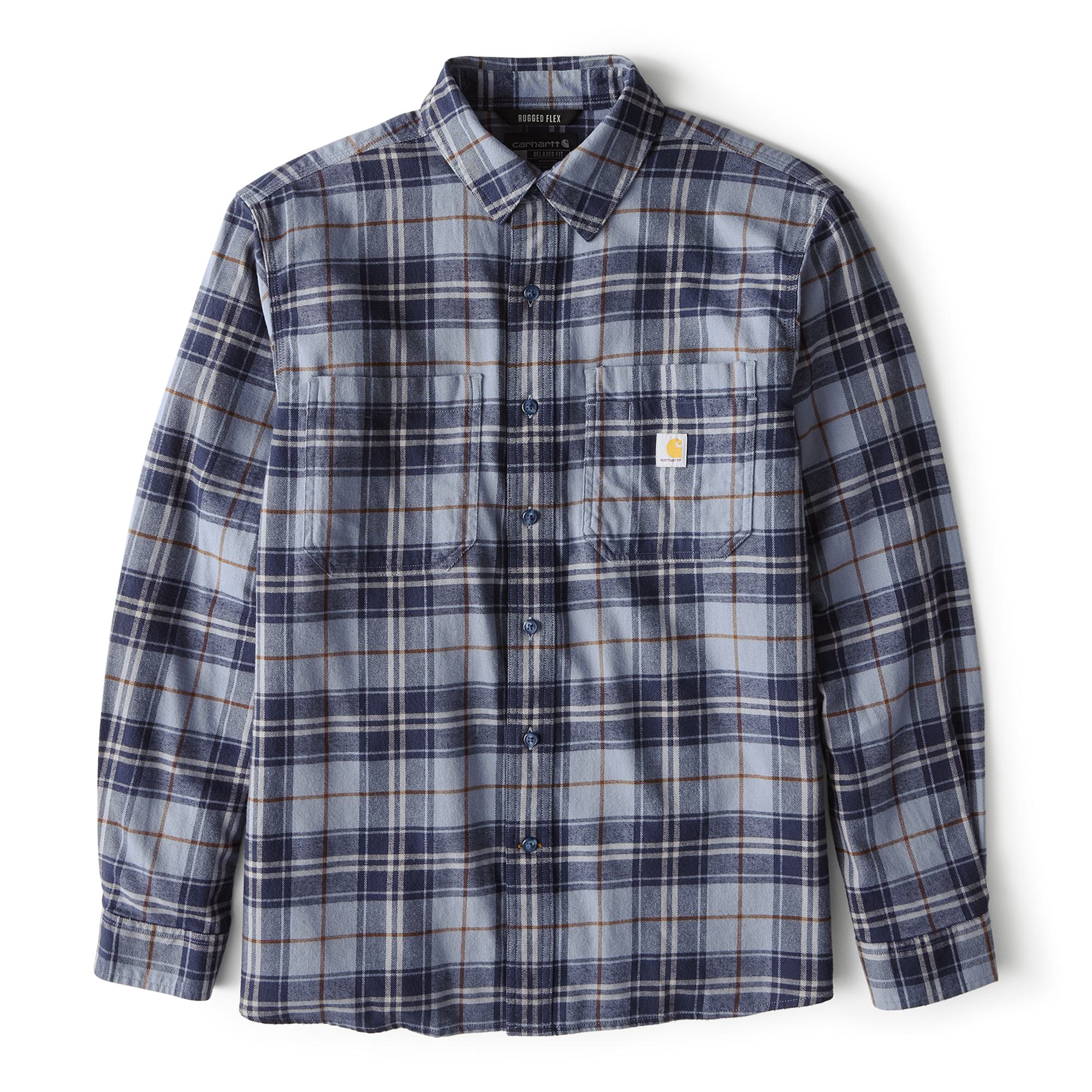 107010 - Carhartt Men's Rugged Flex Relaxed Fit Midweight Flannel Long-Sleeve Plaid Shirt