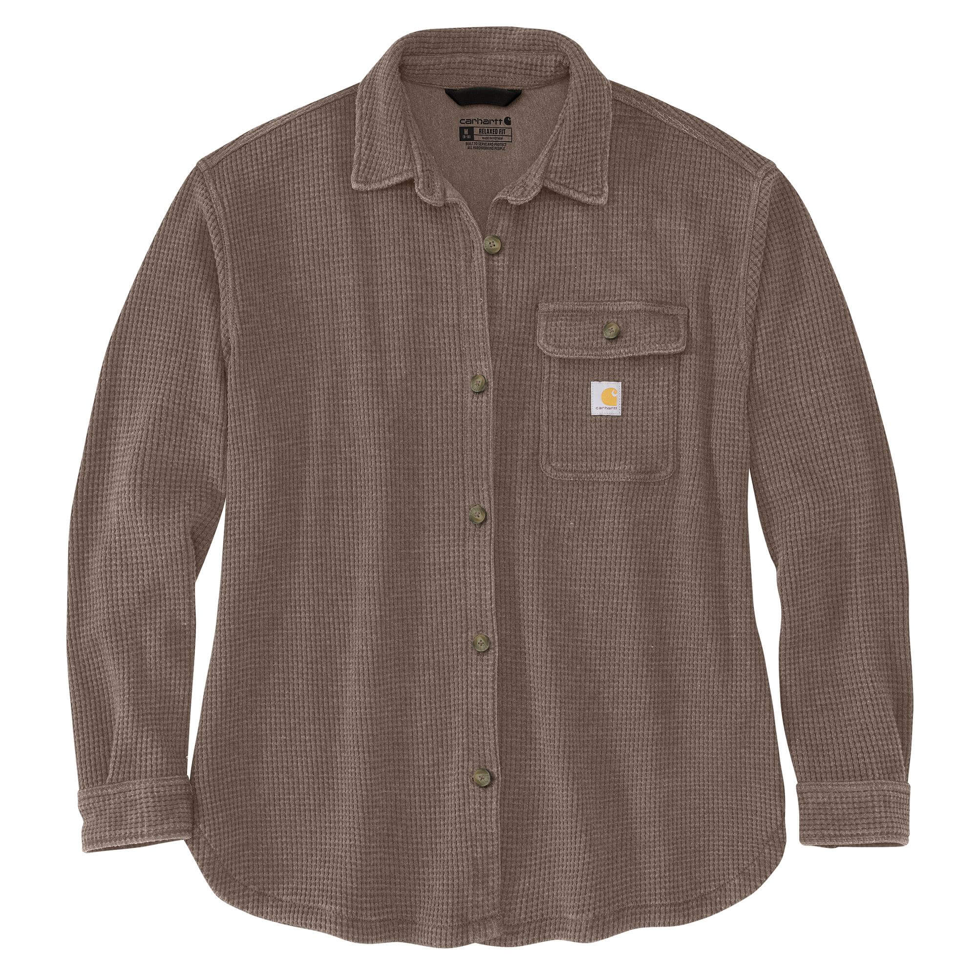107134 - Carhartt Women's Oversized-Fit Heavyweight Waffle Knit Shirt