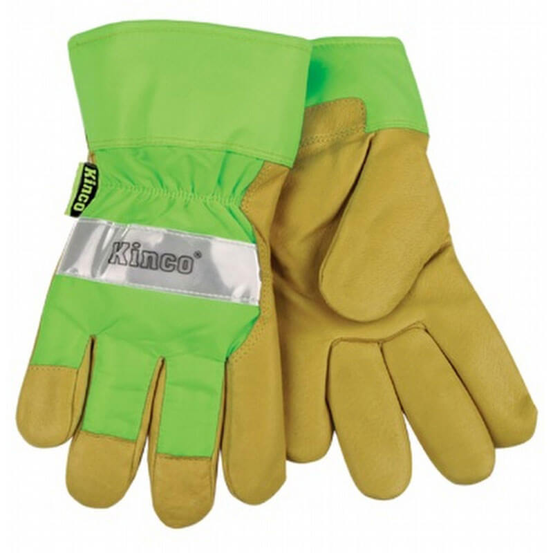 1939 - KINCO High Visibility Lined Pigskin Safety Cuff Gloves