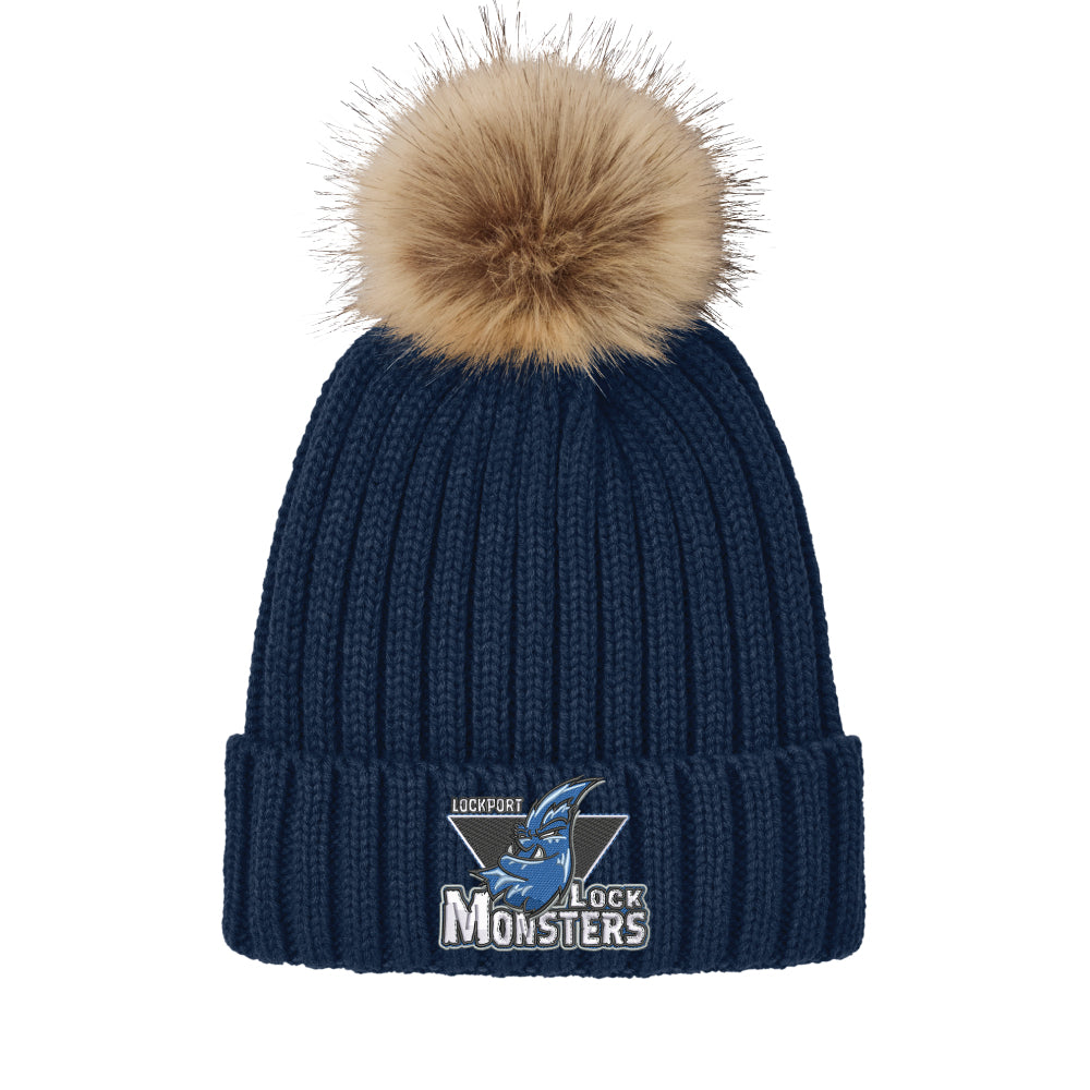 Lockport Lock Monsters - Port Authority® Faux Fur Pom Beanie