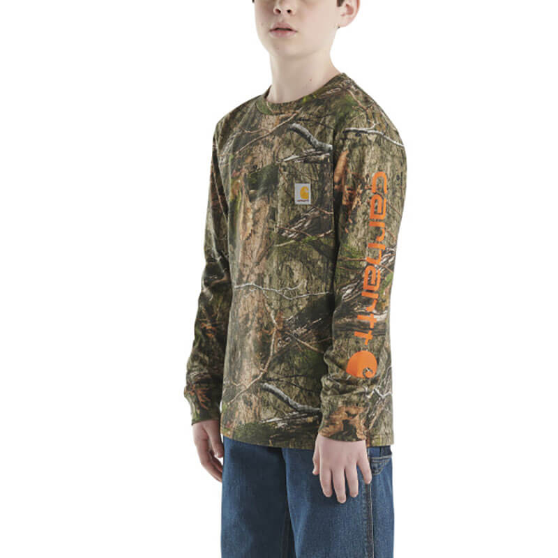 CA6439 - Carhartt Boy's Long-Sleeve Camo Pocket T-Shirt