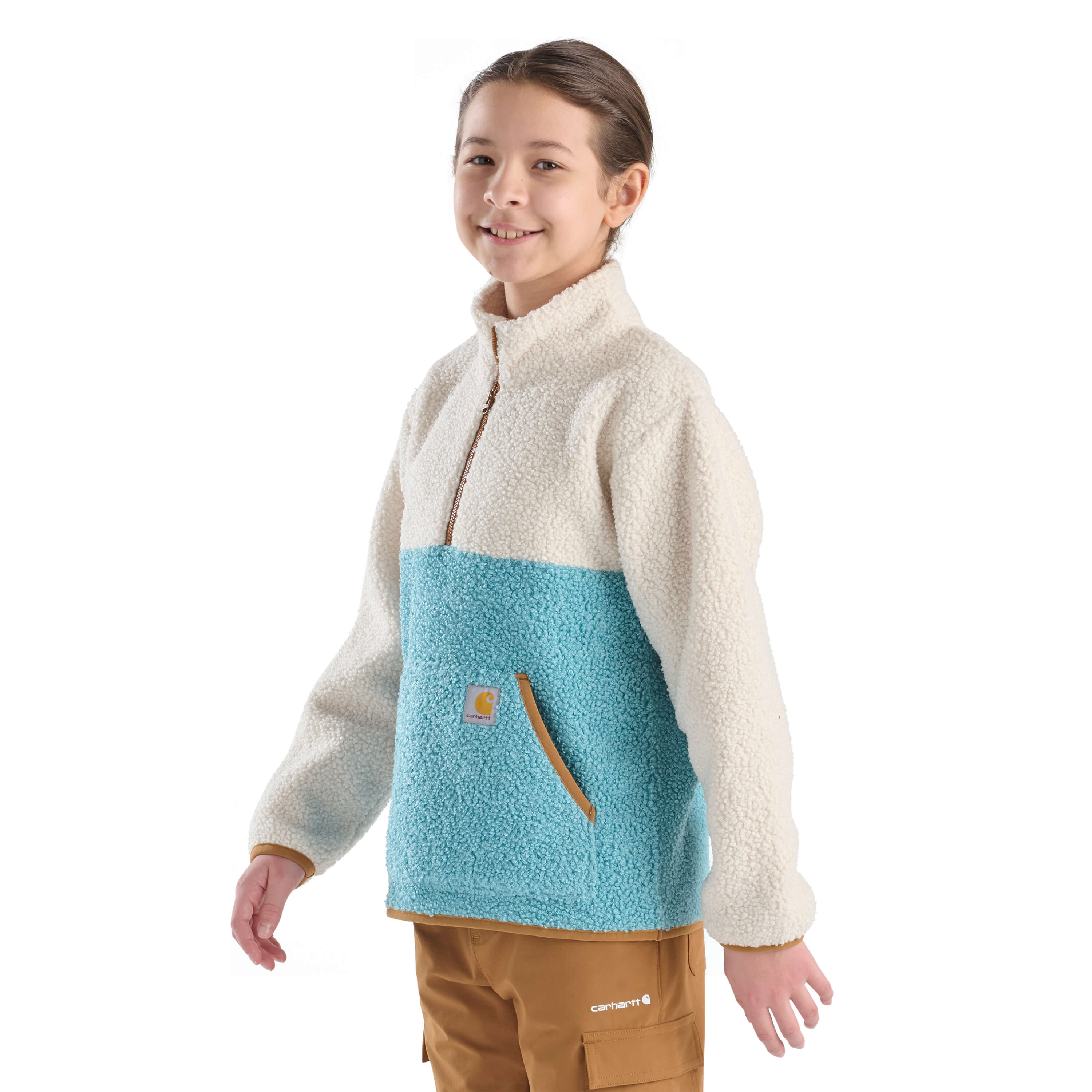 CA7133 - Carhartt Youth Long-Sleeve Fleece Quarter-Zip Sweatshirt