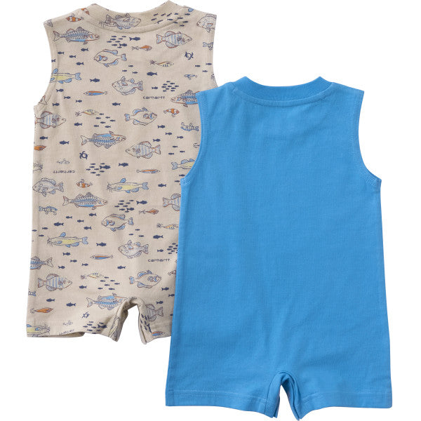 CG8111 - Carhartt Infant Boy's Sleeveless Fish 2-Piece Romper Set