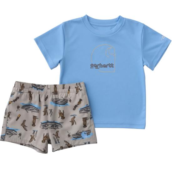 CG8128 - Carhartt Infant Boy's Short-Sleeve Force® Sun Defender™ Shirt and Woven Short Set