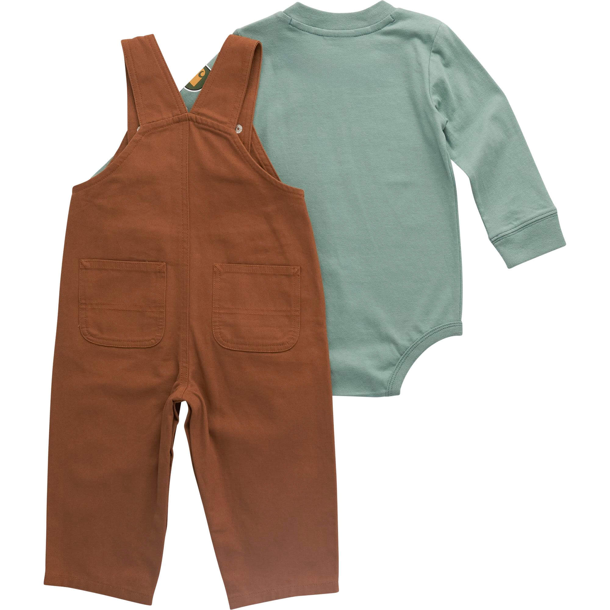 CG8989 - Carhartt Infant Long-Sleeve Bodysuit and Canvas Overall Set