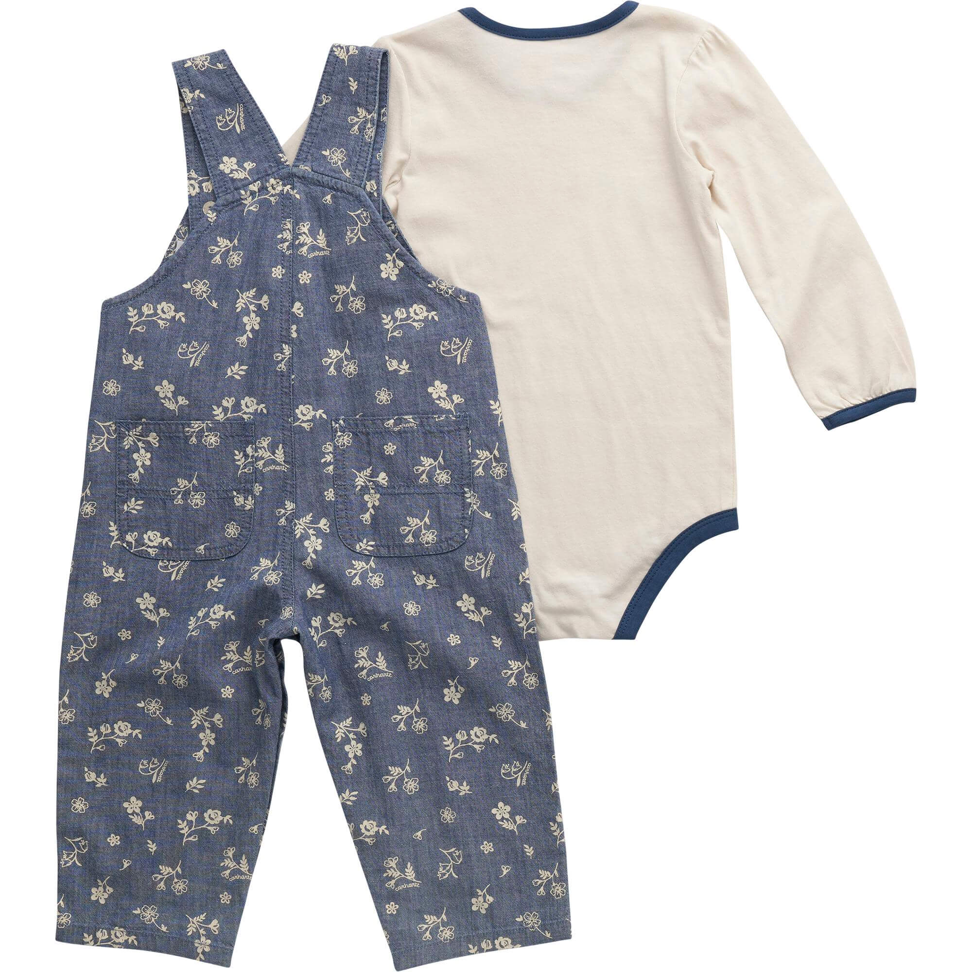 CG9948 - Carhartt Infant Long-Sleeve Bodysuit and Printed Overall Set