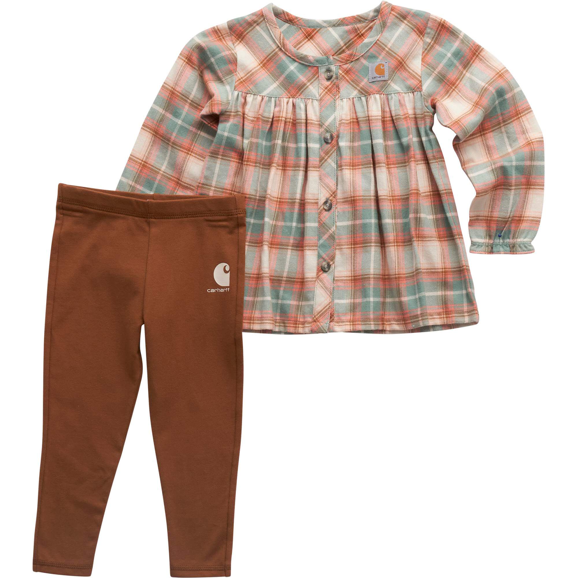 CG9953 - Carhartt Infant Long-Sleeve Flannel Top and Legging Set
