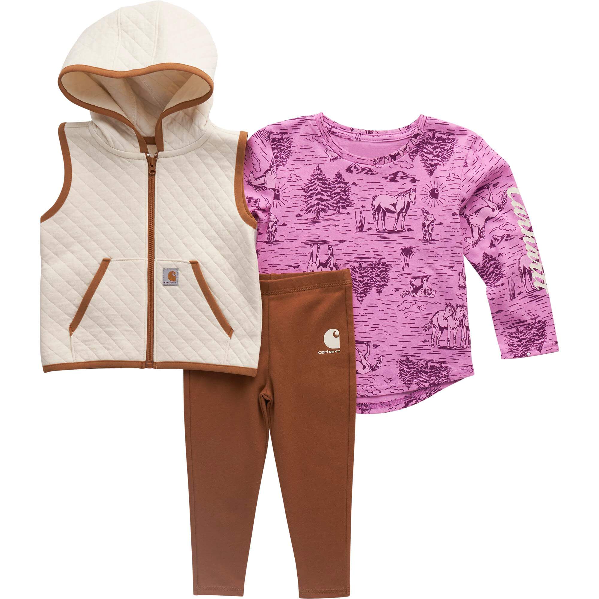 CG9960 - Carhartt Infant Long-Sleeve Flannel Top and Legging Set