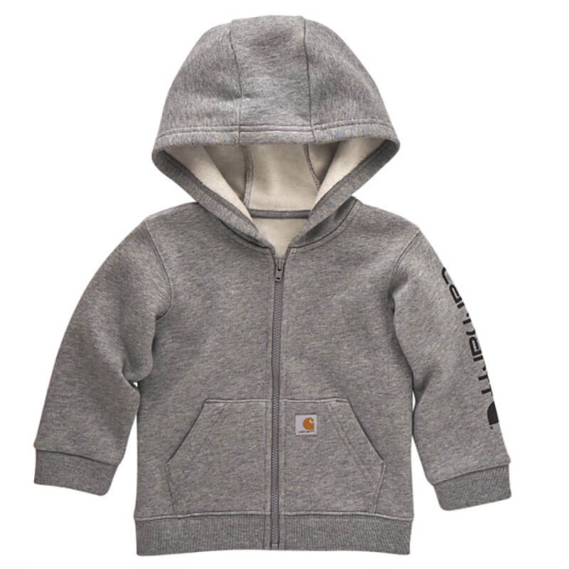 CP8575 - Carhartt Kid's Long-Sleeve Full-Zip Logo Sweatshirt