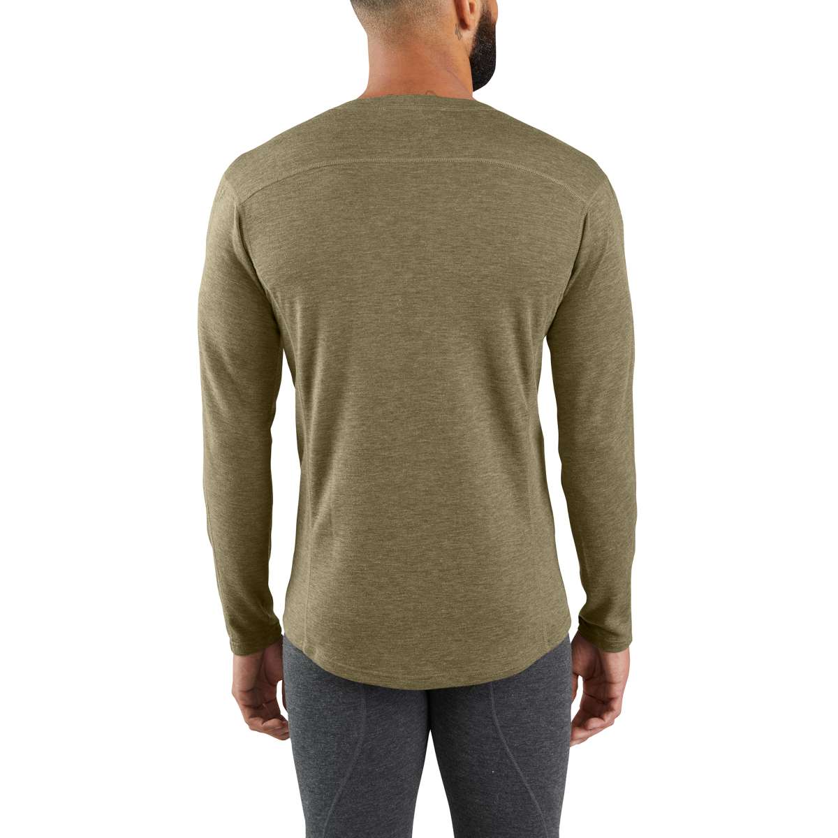MBL119 - Carhartt Men's FORCE® Heavyweight Synthetic-Wool Blend Base Layer Crewneck Pocket Top