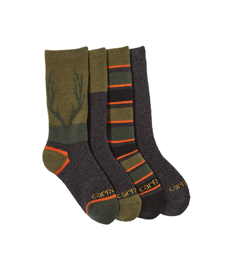 SC1034J - Carhartt Kid's Heavyweight Crew Sock 4 PK