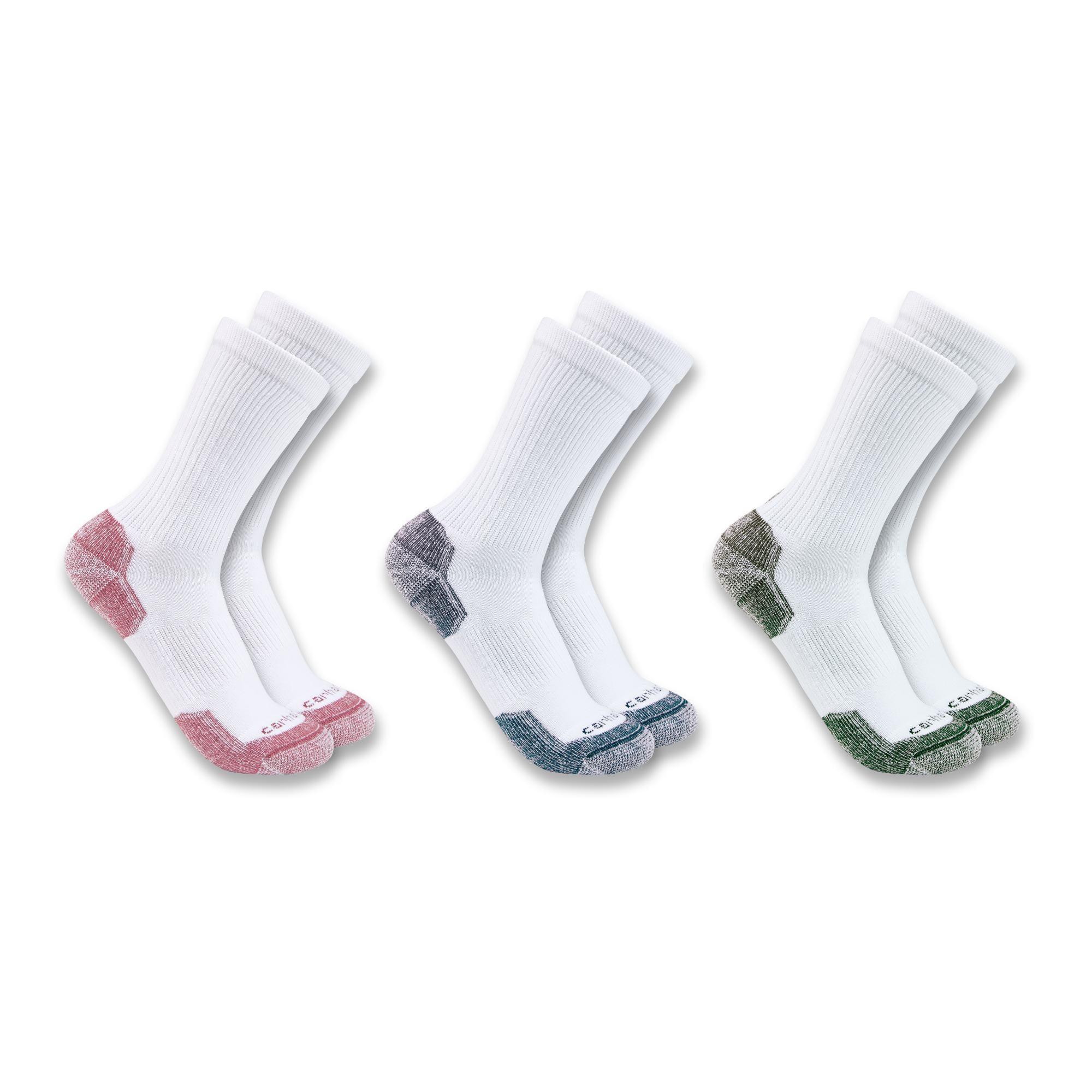 SC2823W - Carhartt Women's Midweight Cotton Blend Crew Sock 3-Pack