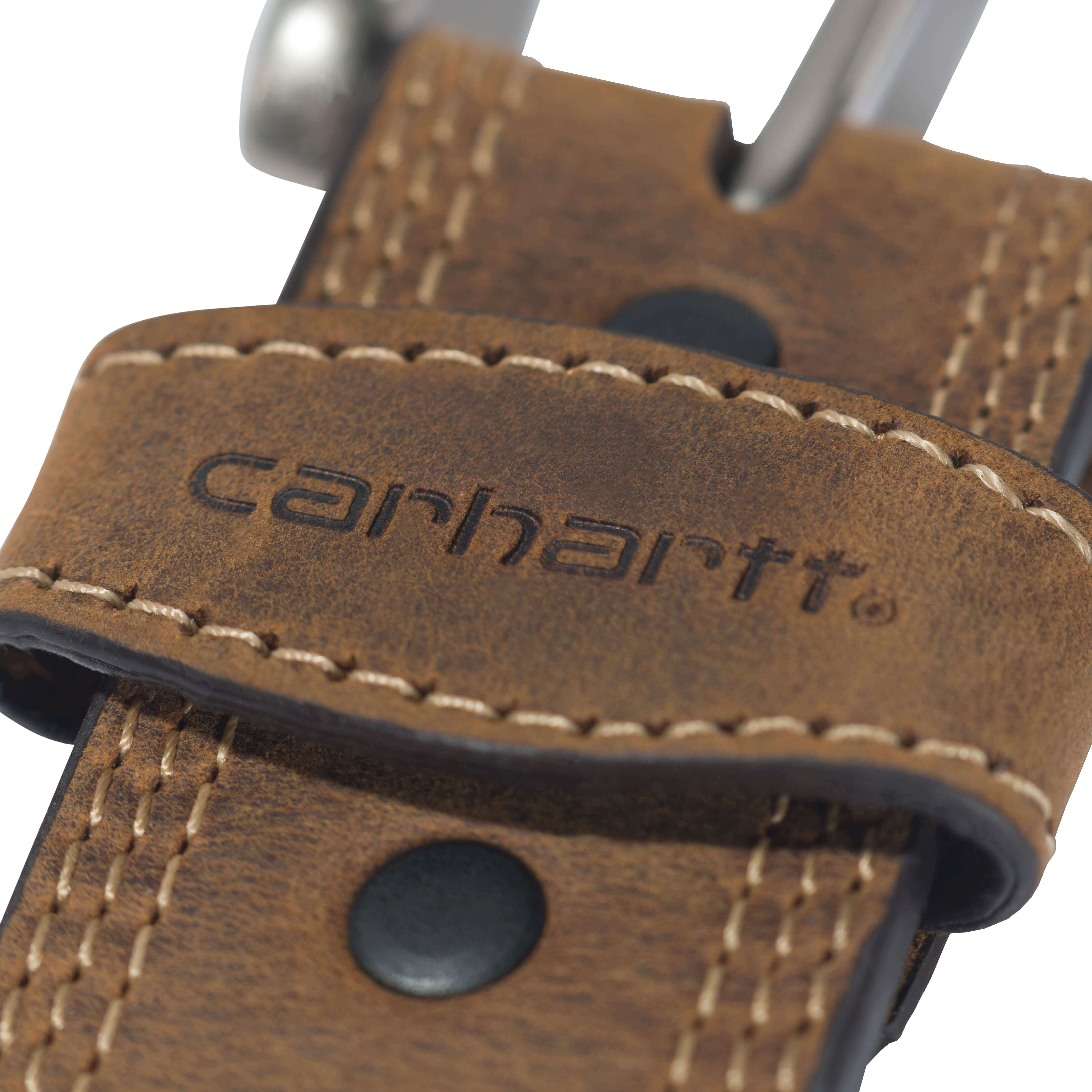 A0005507 - Carhartt Men's Leather Triple Stitch Belt With Antique Nickel Finish
