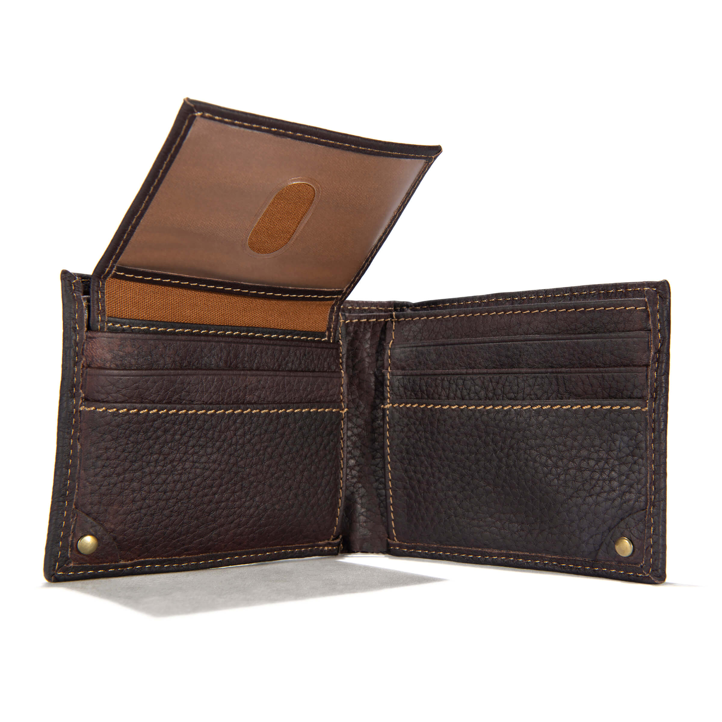B000021020 - Carhartt Pebble Leather Passcase Wallet Brown