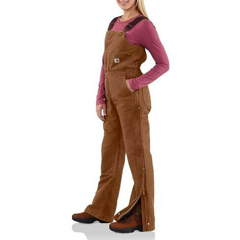 Women's carhartt unlined sandstone bib fashion overalls