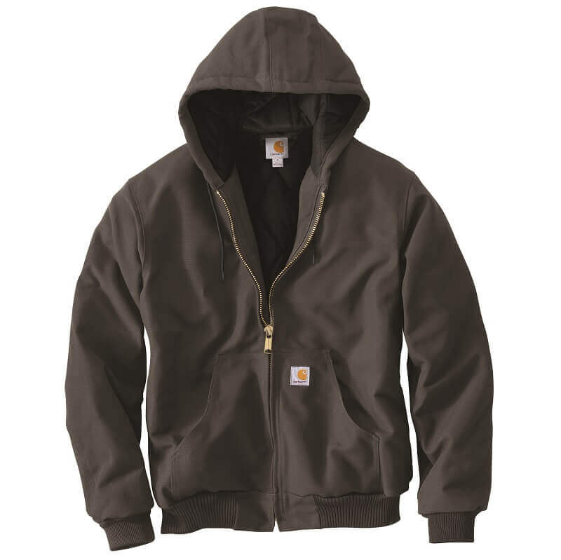 Carhartt Men's Firm Duck Insulated Lined Active Jac J140 Gravel