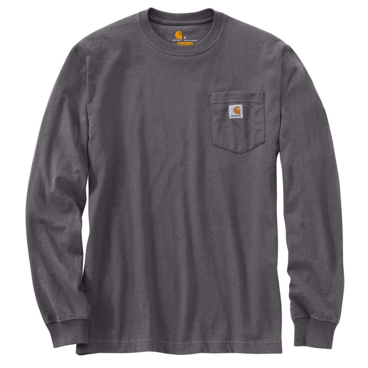 Loose Fit Heavyweight Long-Sleeve Pocket T-Shirt Carbon Heather CRH