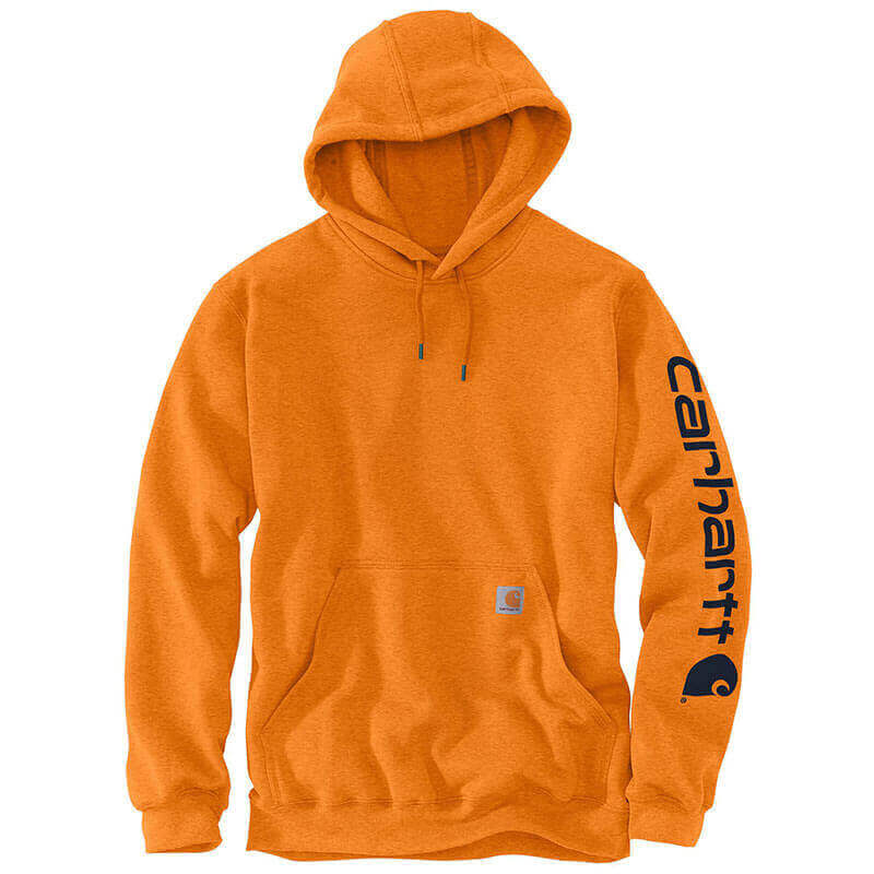 Mens orange carhartt hoodie best sale