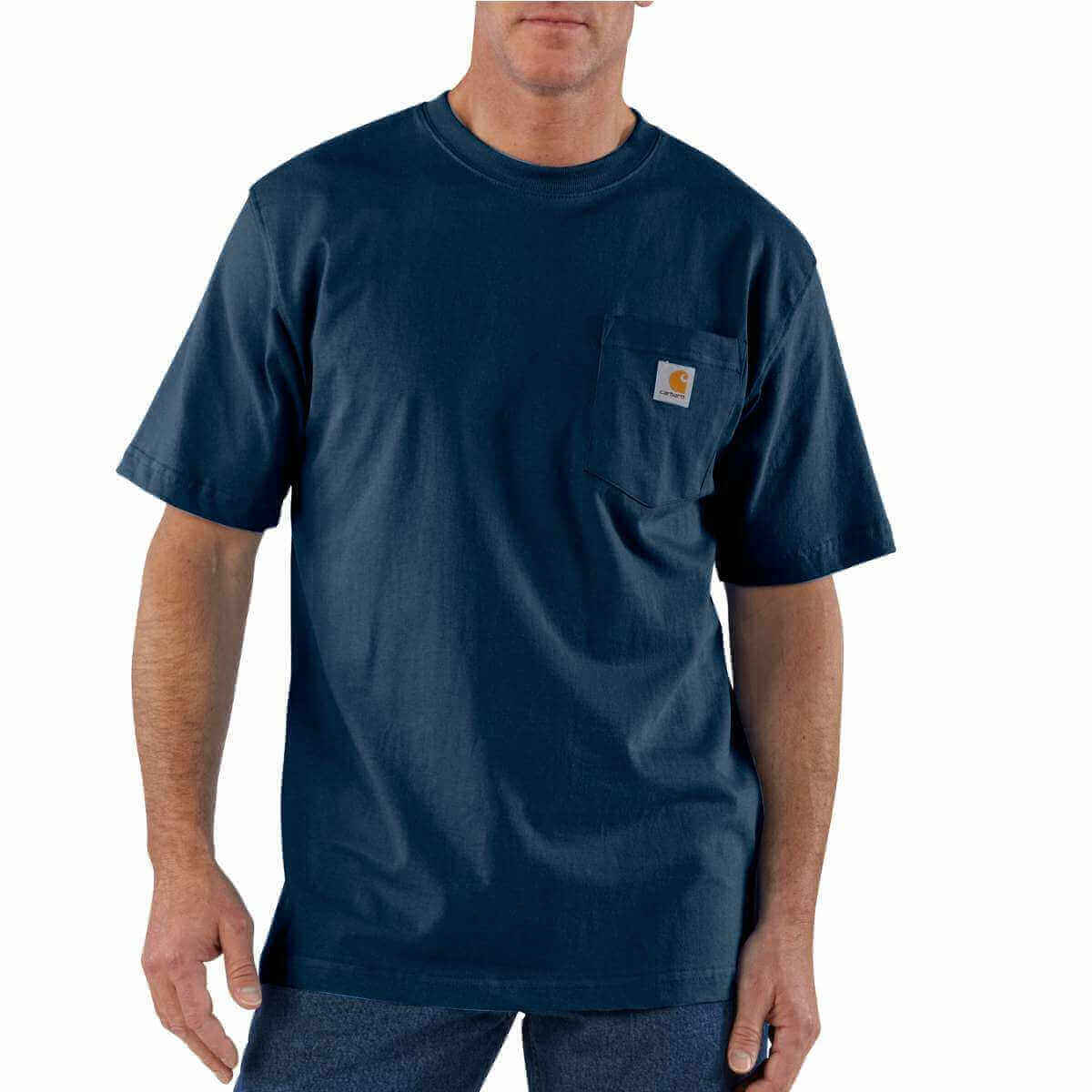 Carhartt Loose Fit Heavyweight Short Sleeve Pock T Shirt K87 Navy