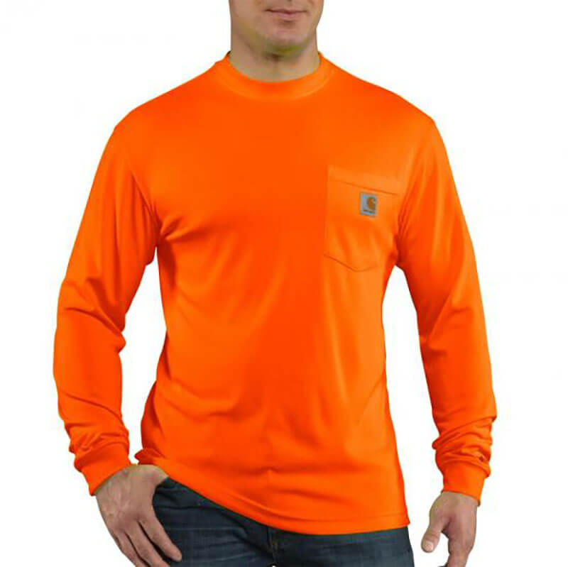 100494 - Carhartt Men's High-Visibility Force Color Enhanced Long-Sleeve T-Shirt