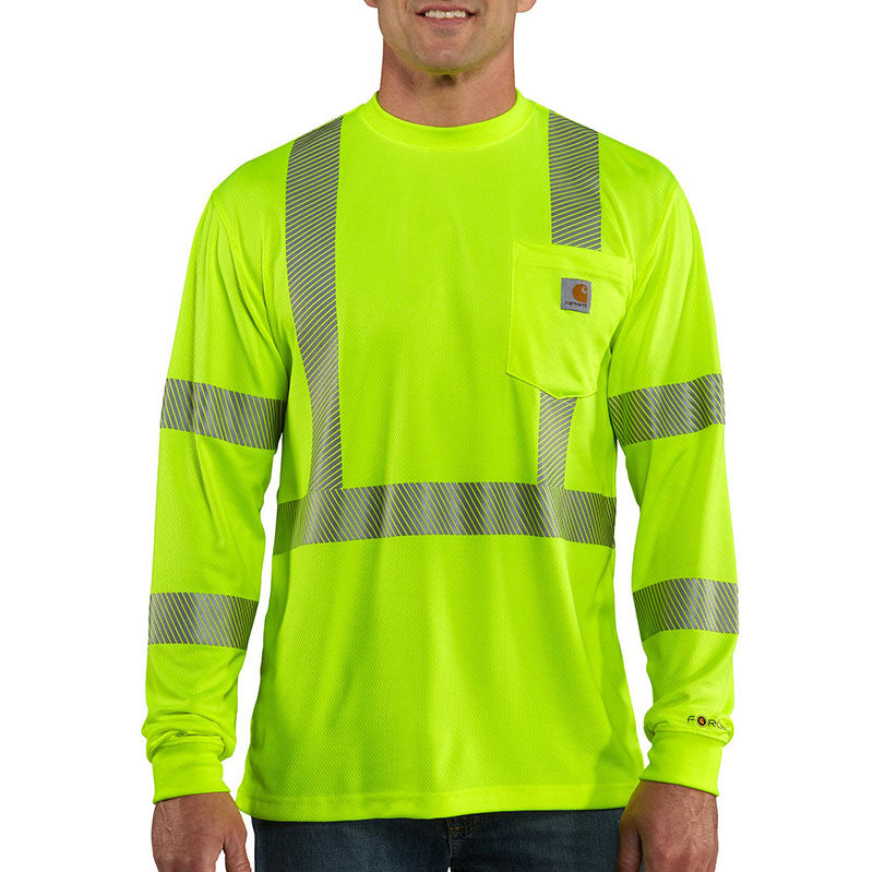 100496 - Carhartt Men's High-Visibility Force Long-Sleeve Class 3 T-Shirt